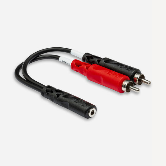 Hosa Stereo Breakout - YMR-197 - 3.5 mm TRSF to Dual RCA