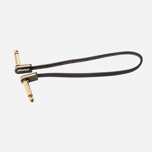 EBS PG-28 Premium Gold Flat Patch Cables - Right Angle Jack - 28CM