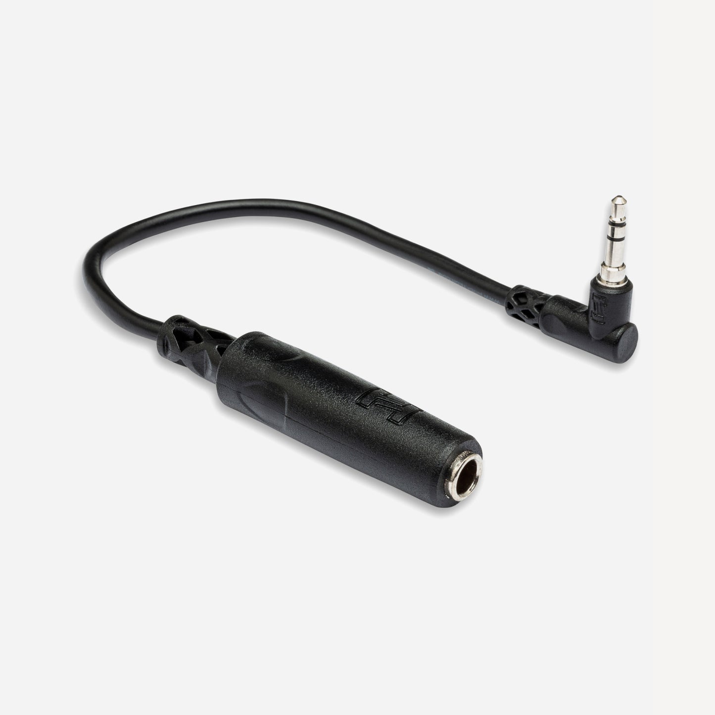 Hosa Headphone Adapter - MHE-100.5 - 1/4 in TRS to Right-angle 3.5 mm TRS