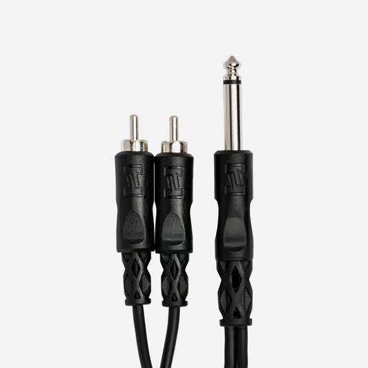 Hosa Y Cable - YPR-124 - 1/4 in TS to Dual RCA